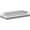 Ekena Millwork Half Round Surface Mount PVC Gable Vent w/ 2"W x 1-1/2"P Brickmould Frame, 26"W x 13"H GVPHR26X1302SN - alternate 2